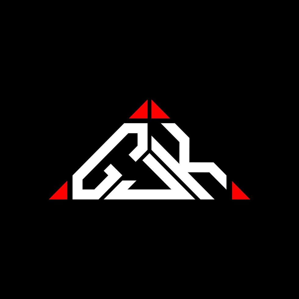 GJK letter logo creative design with vector graphic, GJK simple and modern logo.