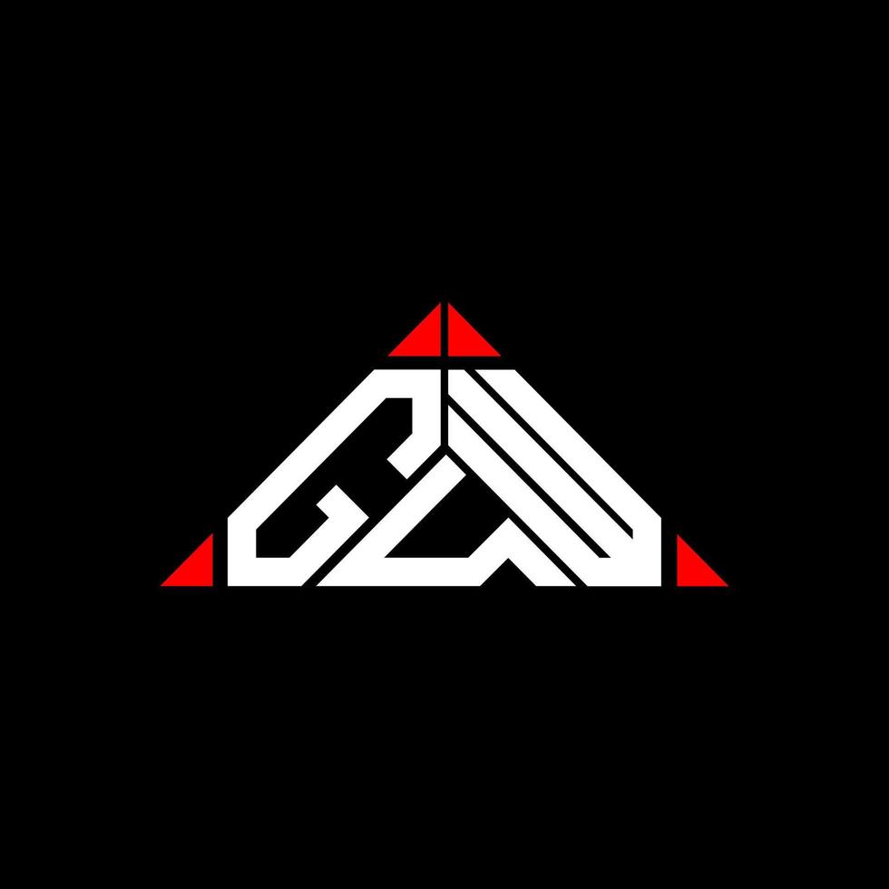 GUW letter logo creative design with vector graphic, GUW simple and modern logo.