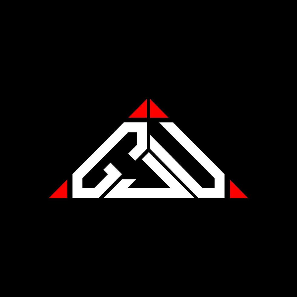 GJU letter logo creative design with vector graphic, GJU simple and modern logo.