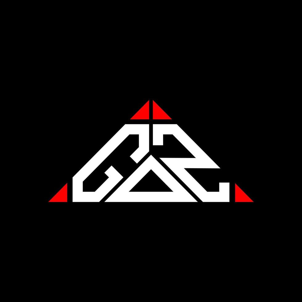 GOZ letter logo creative design with vector graphic, GOZ simple and modern logo.
