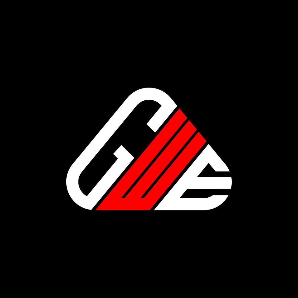 Diseño creativo del logotipo de la letra gwe con gráfico vectorial, logotipo simple y moderno de gwe. vector