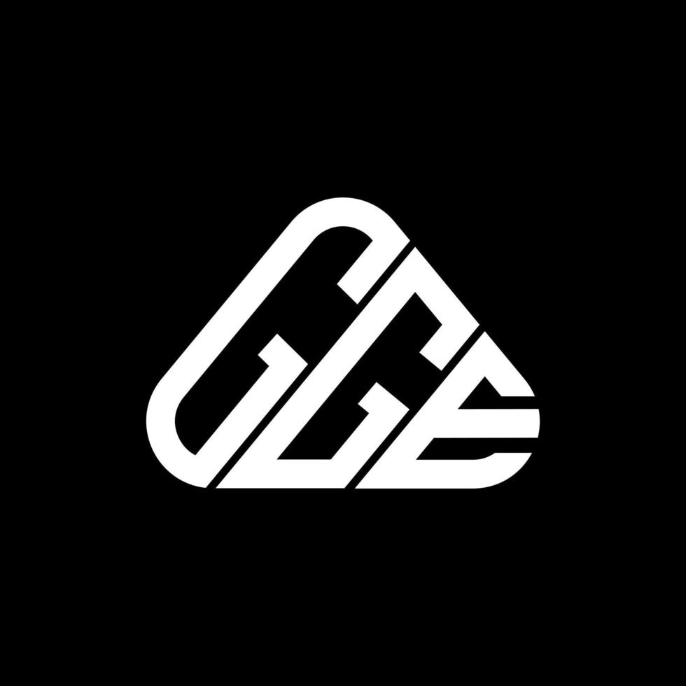 Diseño creativo del logotipo de la letra gge con gráfico vectorial, logotipo simple y moderno de gge. vector