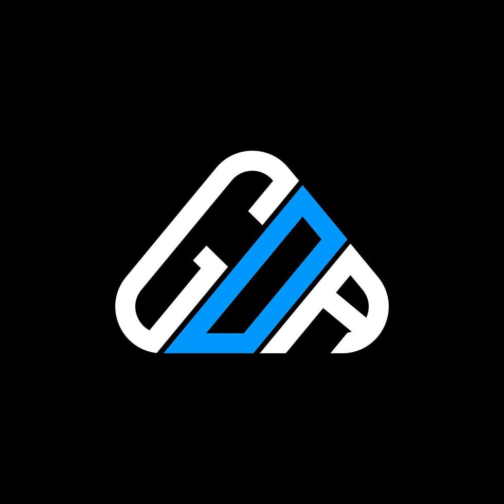 GOA letter logo creative design with vector graphic, GOA simple and modern logo.
