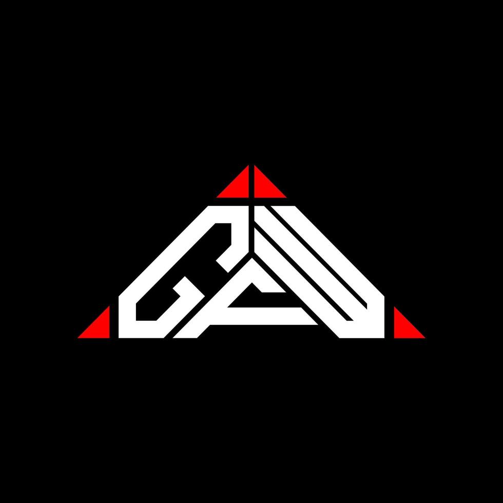 Diseño creativo del logotipo de la letra gfw con gráfico vectorial, logotipo simple y moderno de gfw. vector