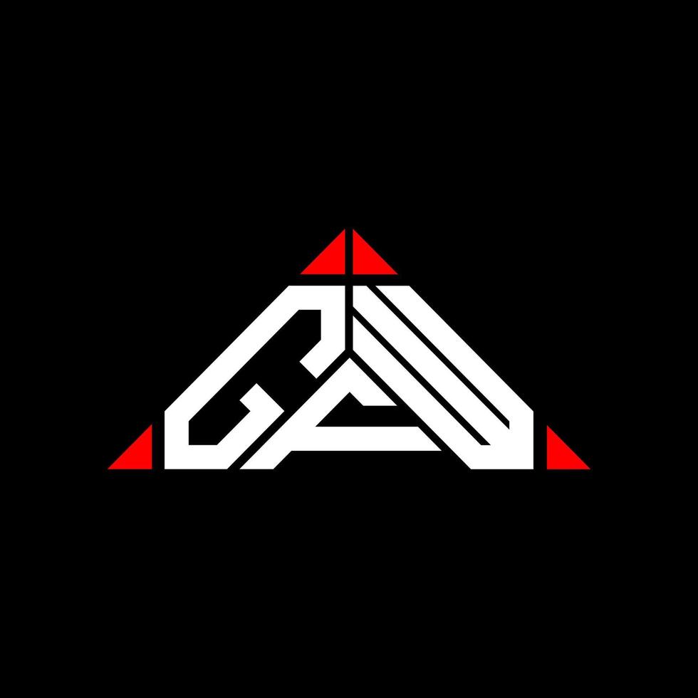 GFW letter logo creative design with vector graphic, GFW simple and modern logo.