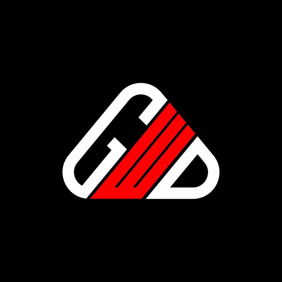 Diseño creativo del logotipo de la letra gwd con gráfico vectorial, logotipo simple y moderno de gwd. vector