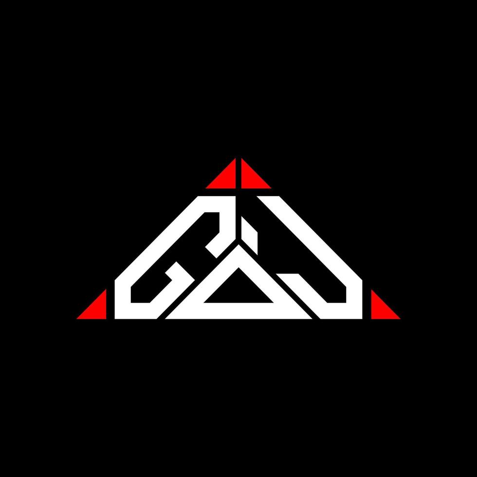 diseño creativo del logotipo de la letra goj con gráfico vectorial, logotipo simple y moderno de goj. vector