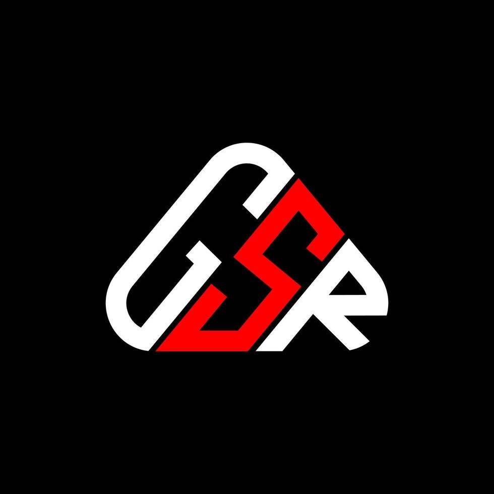diseño creativo del logotipo de la letra gsr con gráfico vectorial, logotipo simple y moderno de gsr. vector