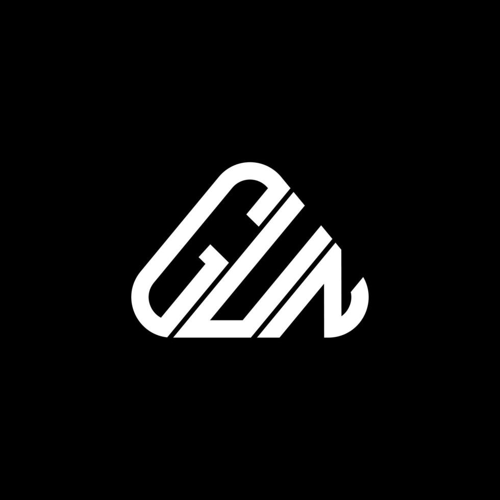 GUN letter logo creative design with vector graphic, GUN simple and modern logo.