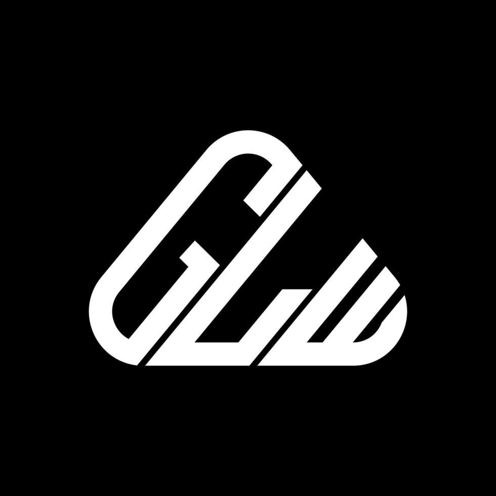 Diseño creativo del logotipo de la letra glw con gráfico vectorial, logotipo simple y moderno de glw. vector