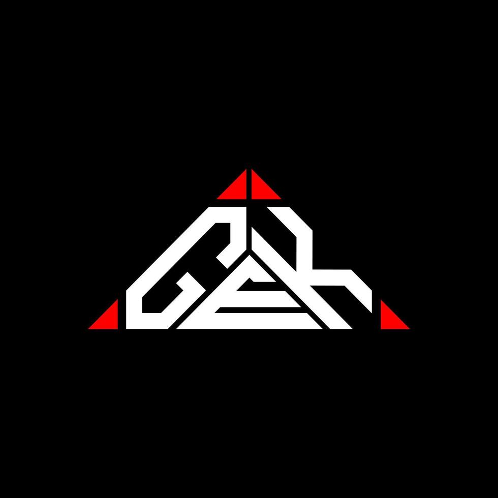 GEK letter logo creative design with vector graphic, GEK simple and modern logo.