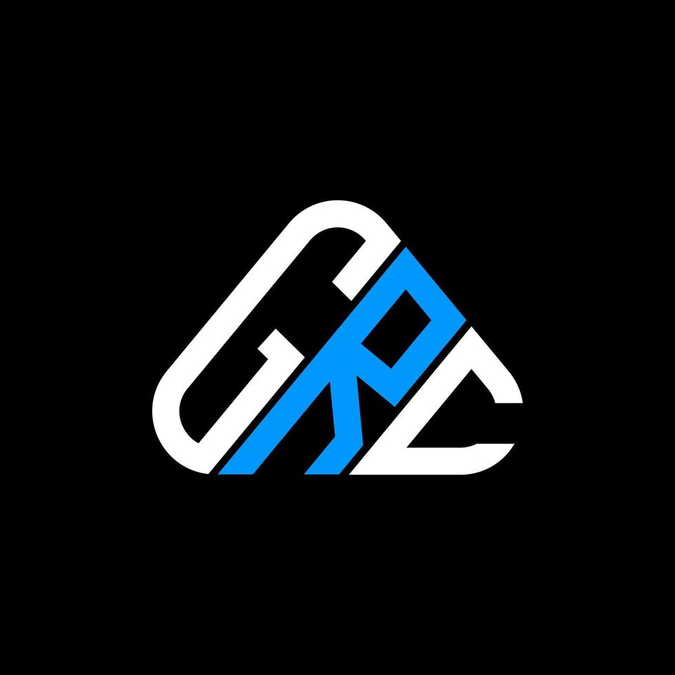 Diseño creativo del logotipo de letra grc con gráfico vectorial, logotipo simple y moderno de grc. vector