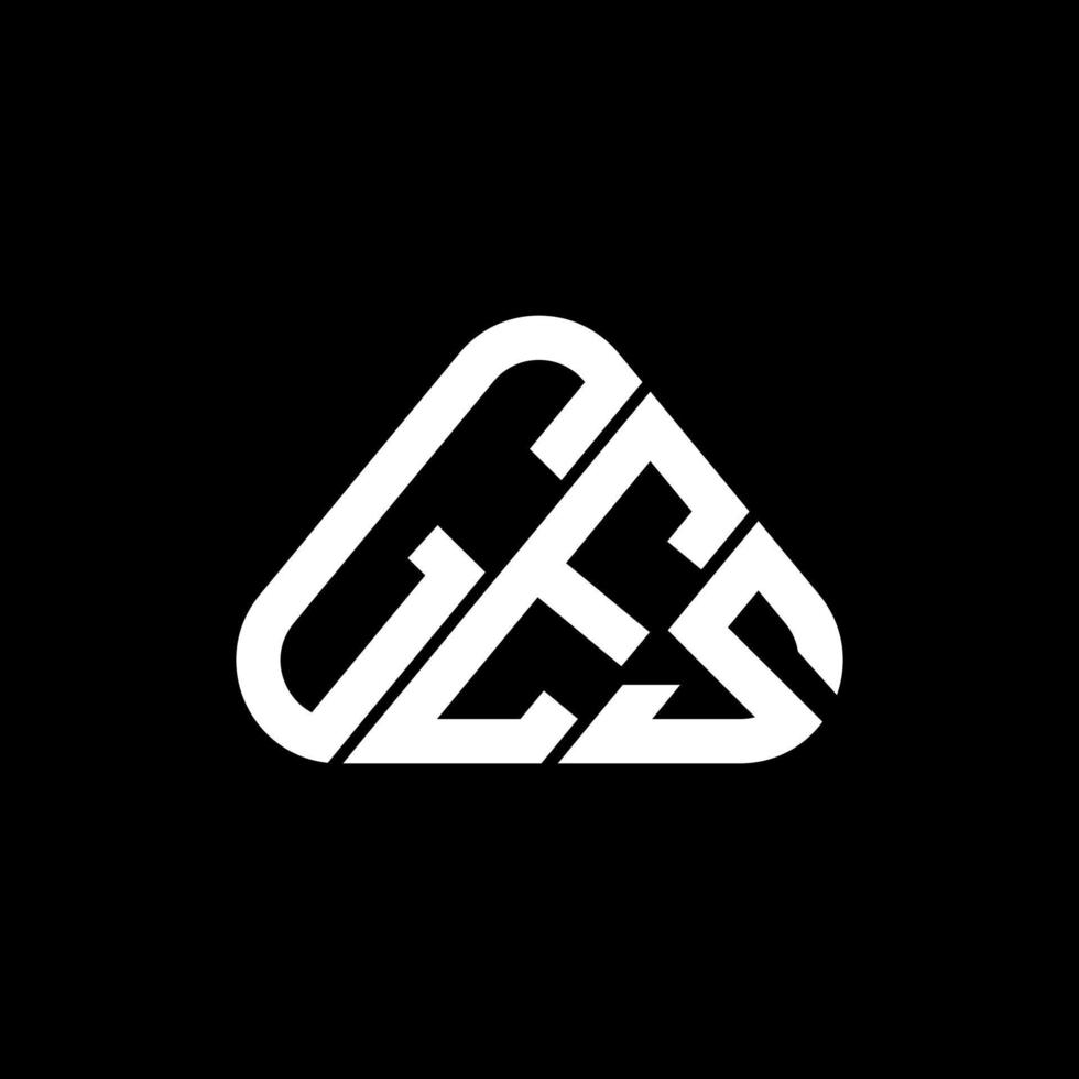 diseño creativo del logotipo de la letra ges con gráfico vectorial, logotipo simple y moderno de ges. vector