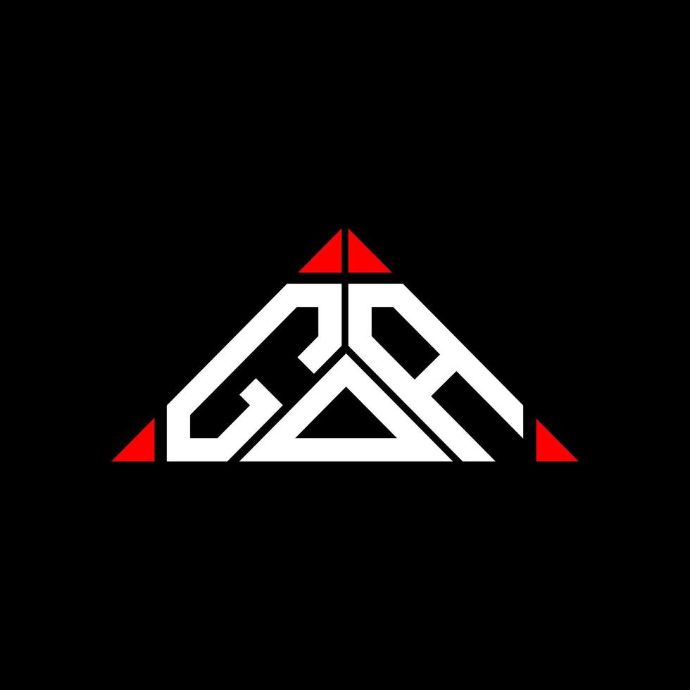 GOA letter logo creative design with vector graphic, GOA simple and modern logo.