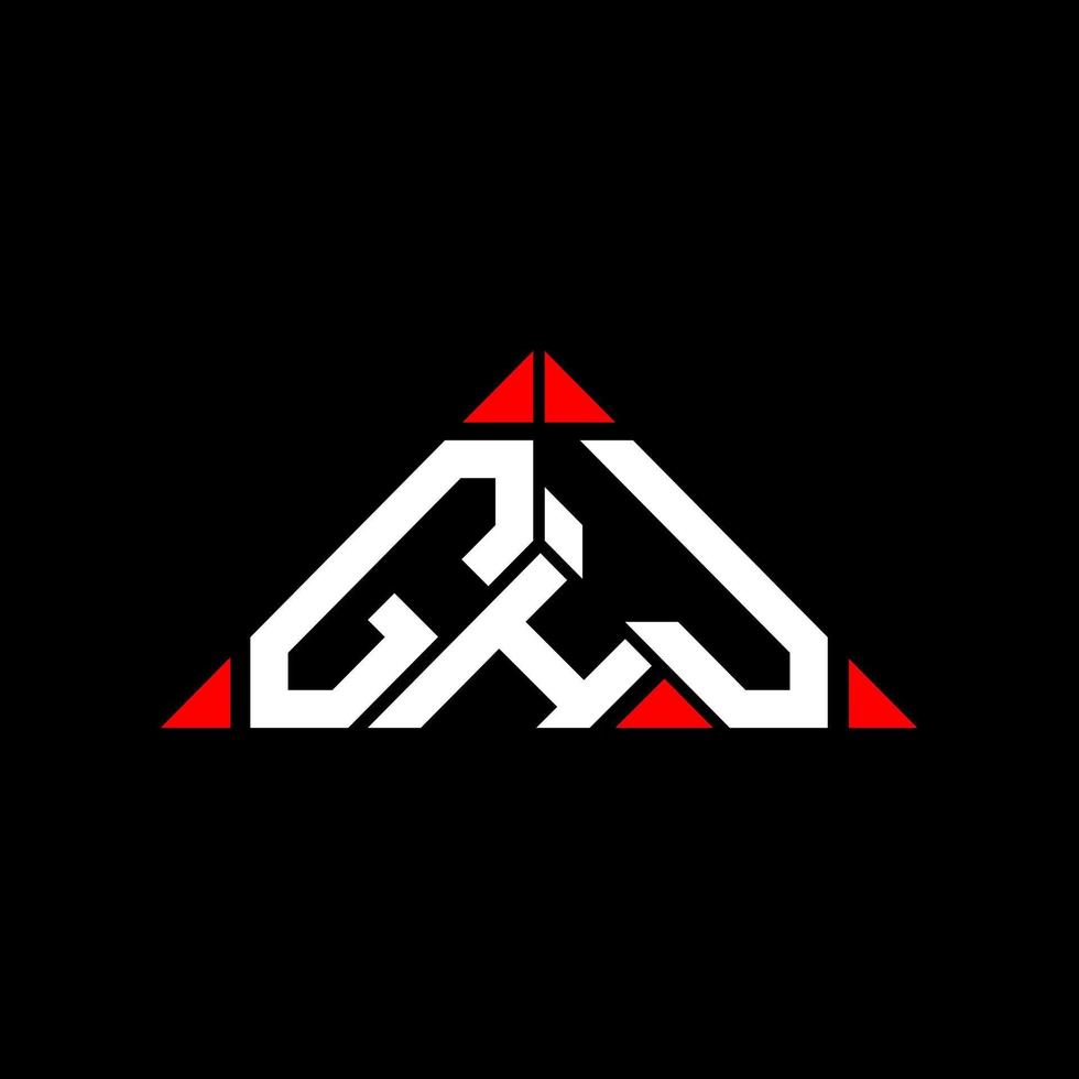GHJ letter logo creative design with vector graphic, GHJ simple and modern logo.