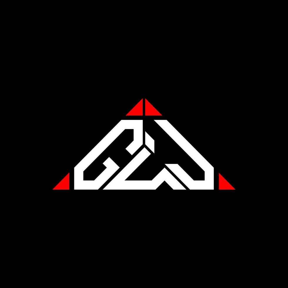 GUJ letter logo creative design with vector graphic, GUJ simple and modern logo.