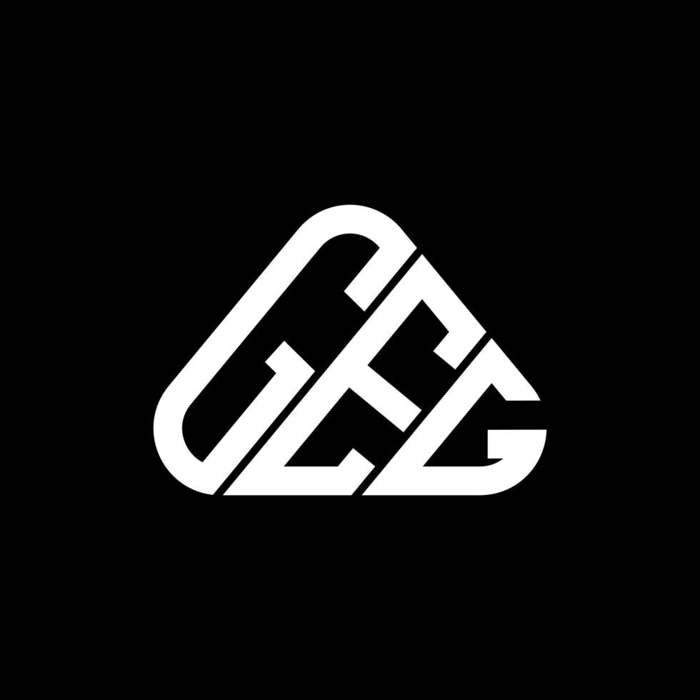 Diseño creativo del logotipo de la letra GEG con gráfico vectorial, logotipo simple y moderno de GEG. vector