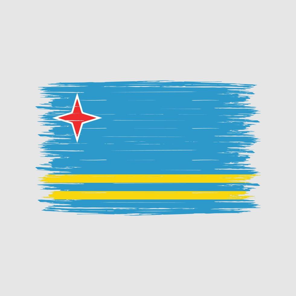 Aruba Flag Brush vector