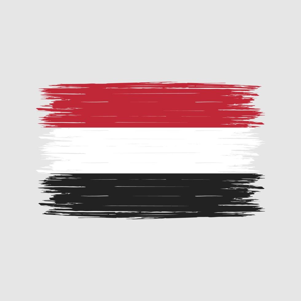 Yemen Flag Brush vector