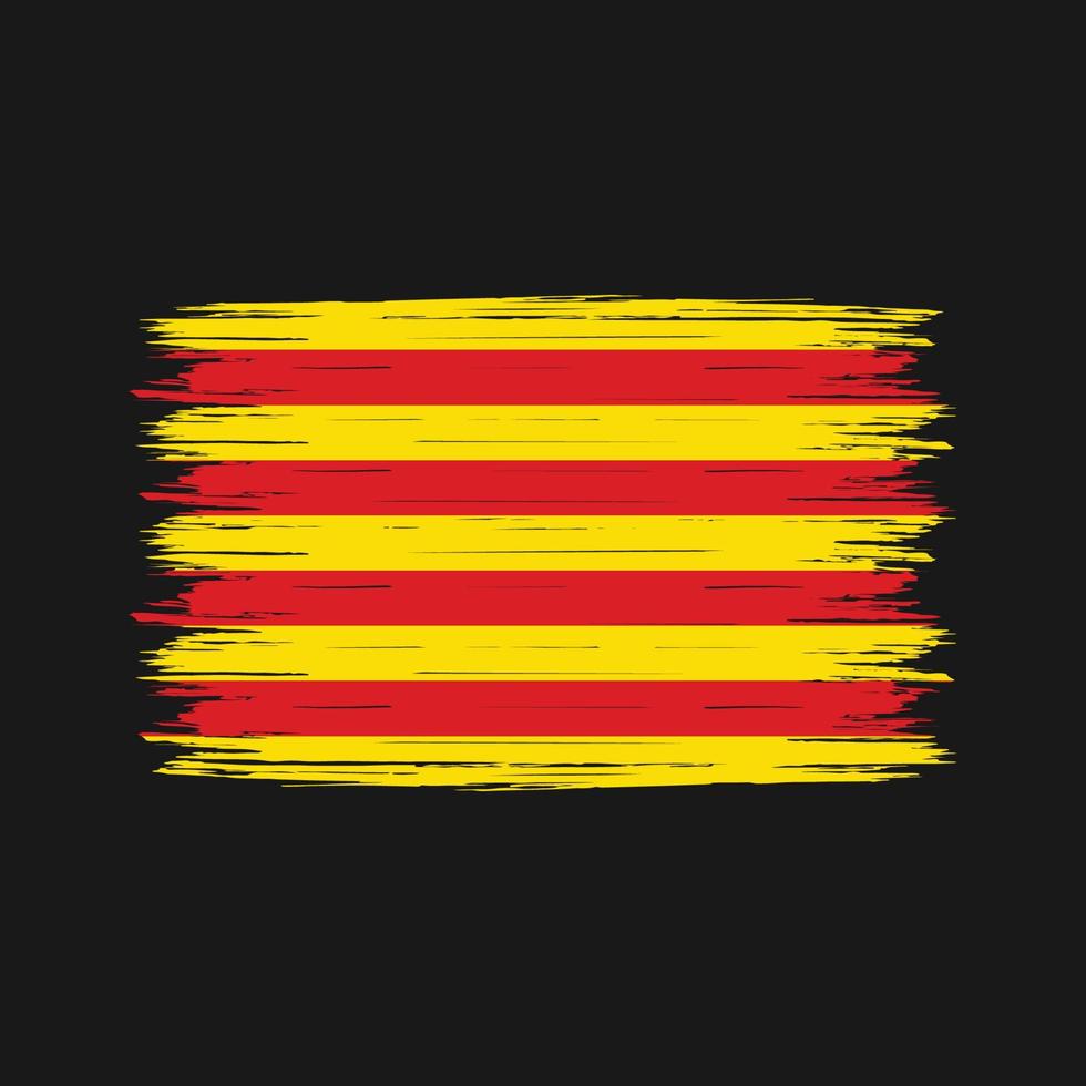 Catalonia Flag Brush vector