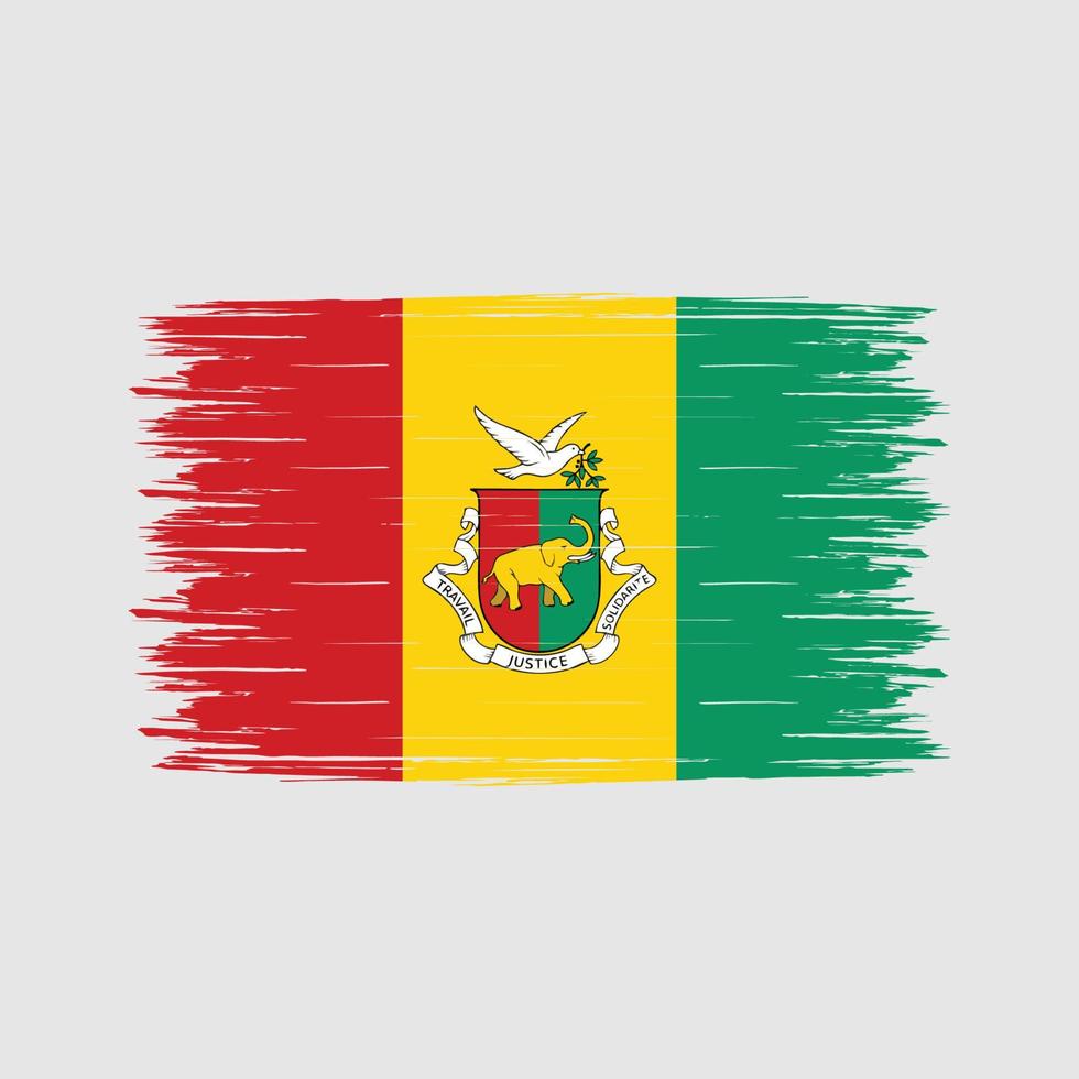 pincel de bandera de guinea vector