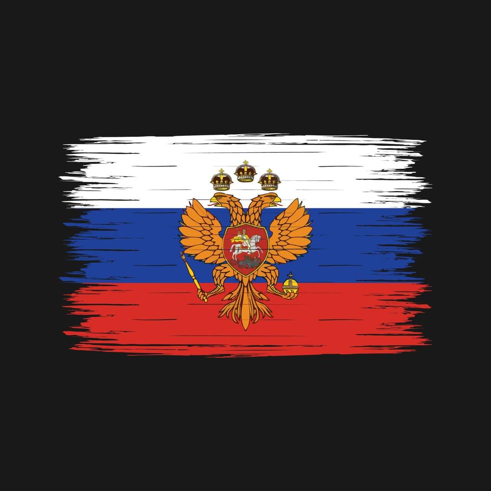 cepillo de bandera de rusia vector