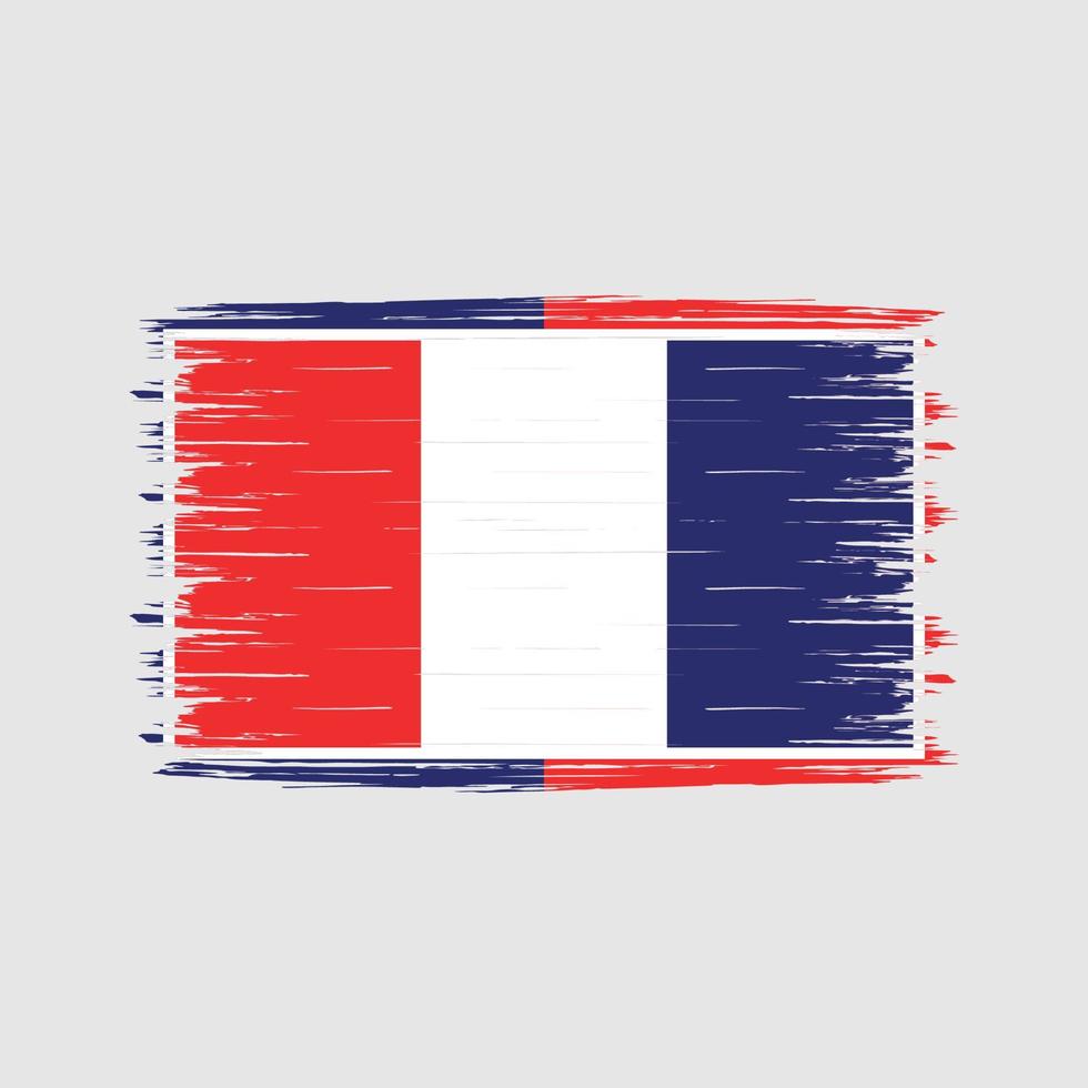 France Flag Brush vector