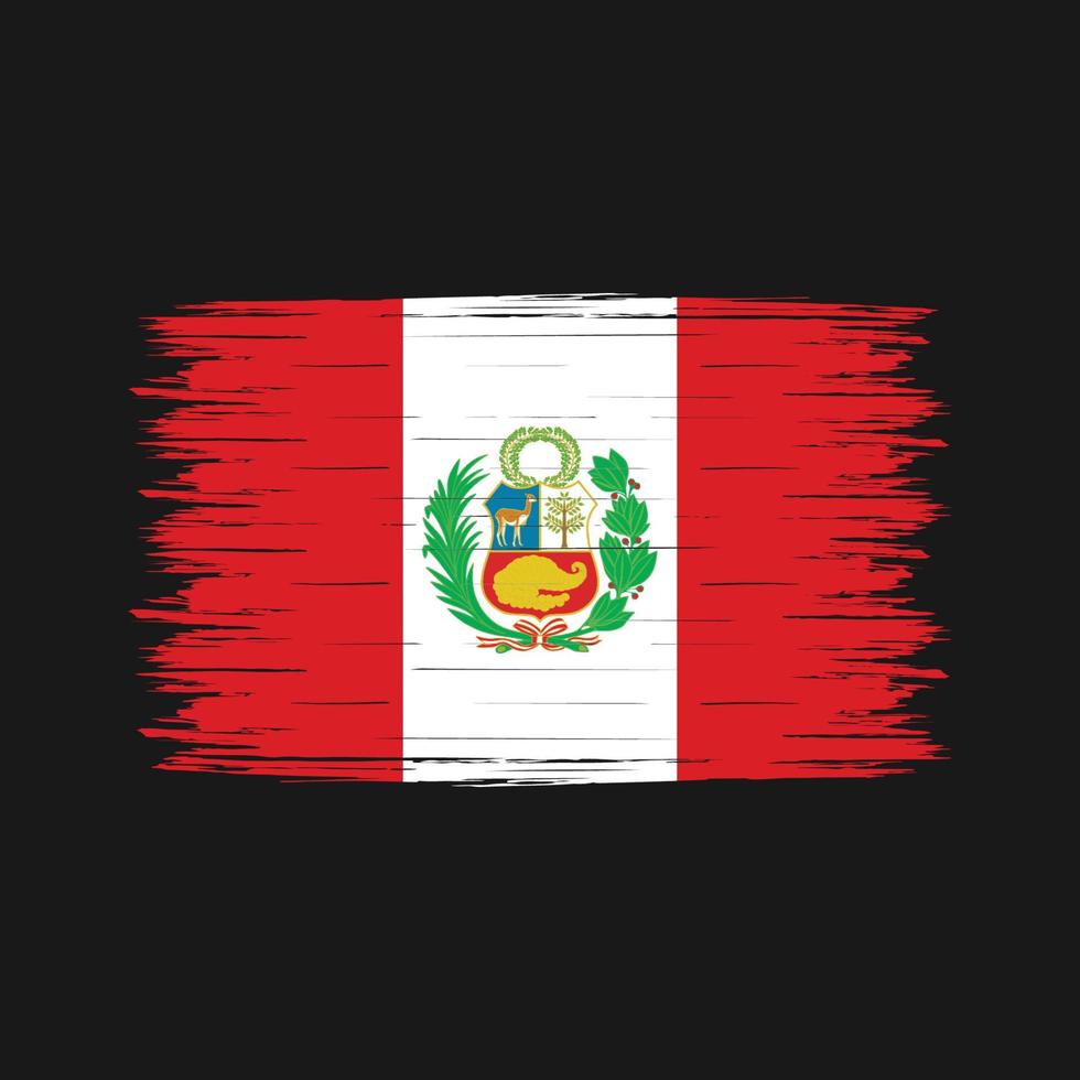 cepillo de bandera de perú vector