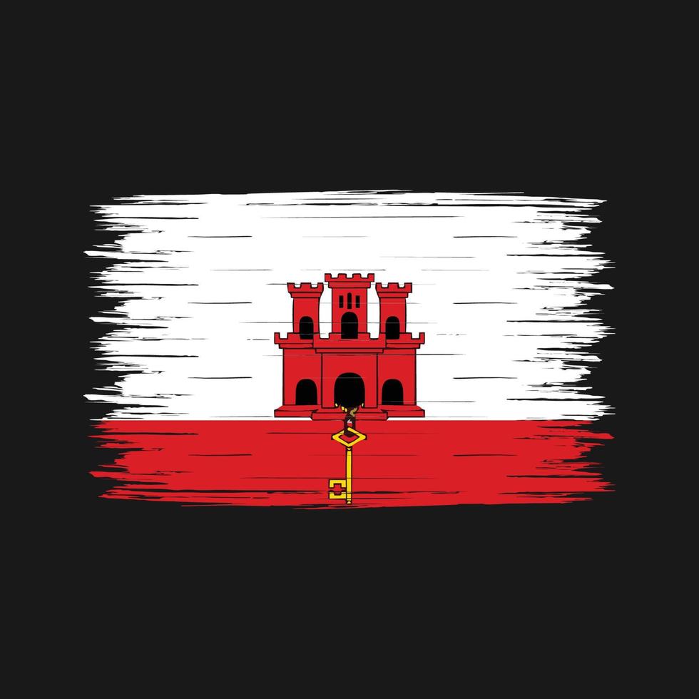 Gibraltar Flag Brush vector