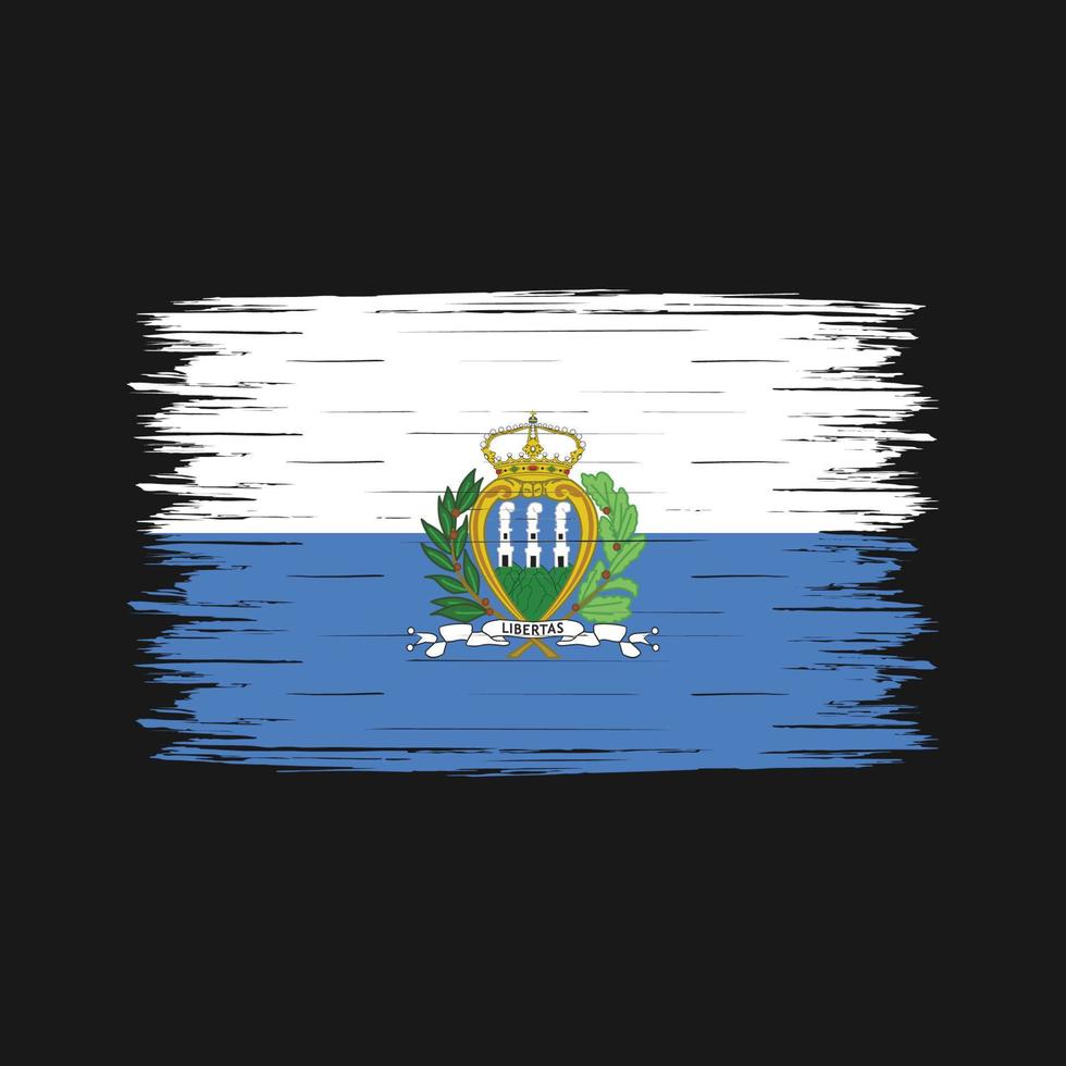 cepillo de bandera de san marino vector