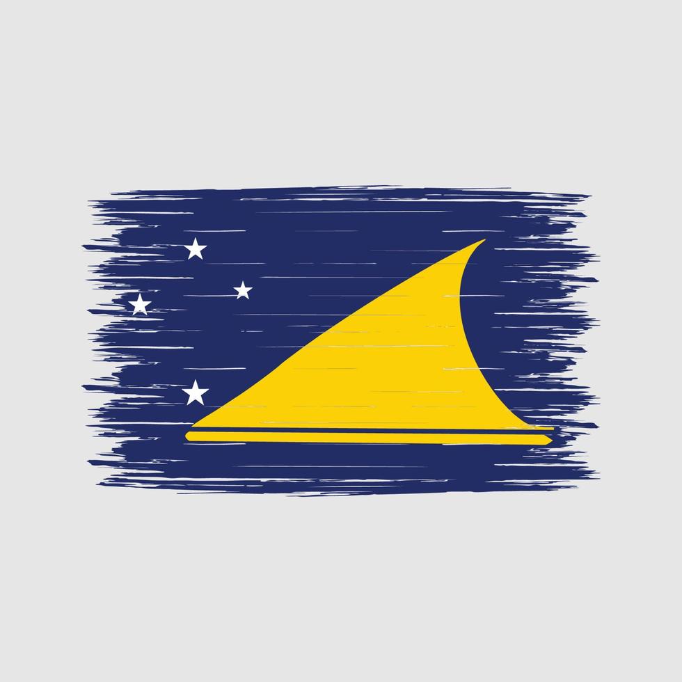 Tokelau Flag Brush vector