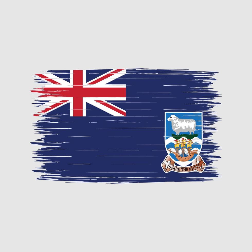 cepillo de bandera de las islas malvinas vector