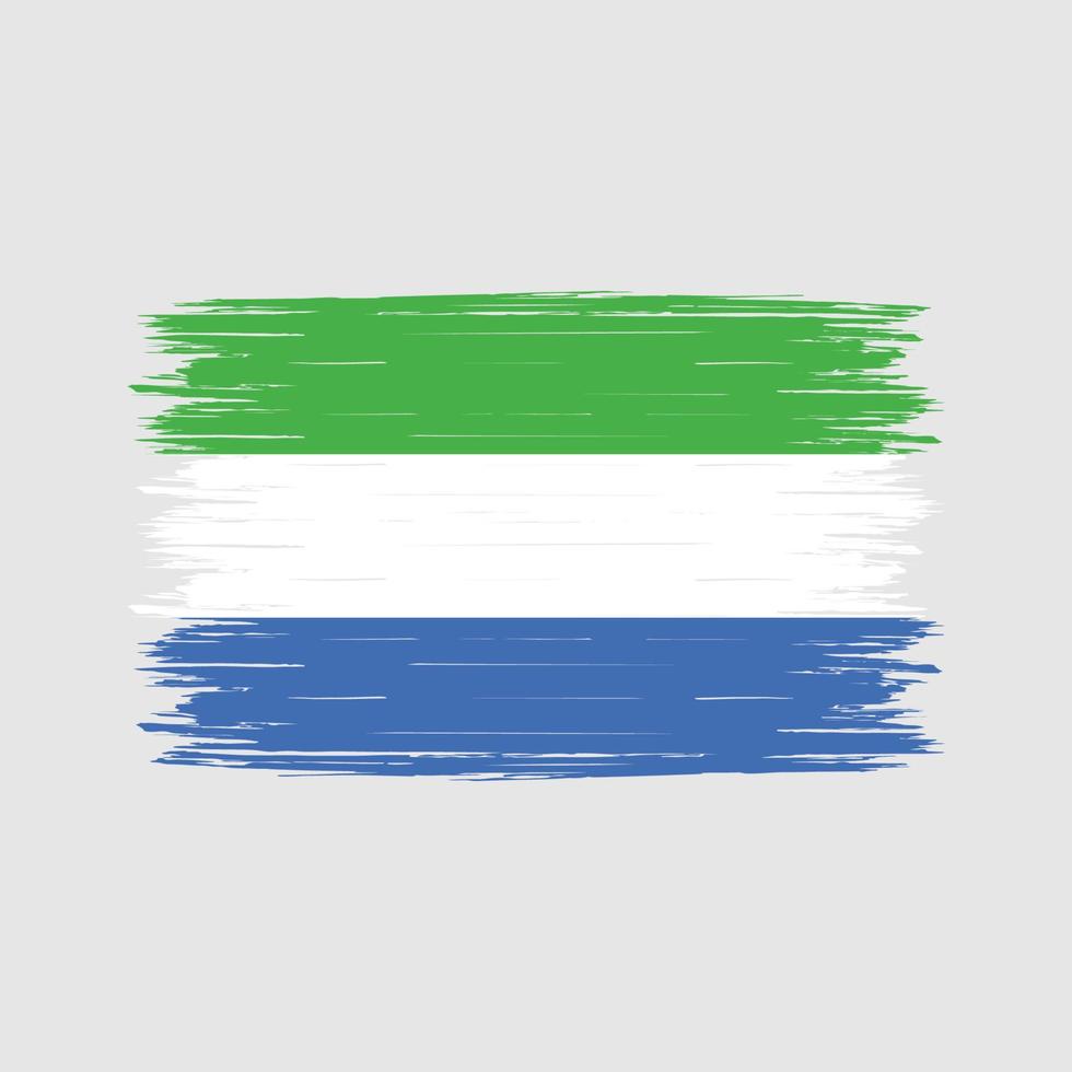 Sierra Leone Flag Brush vector