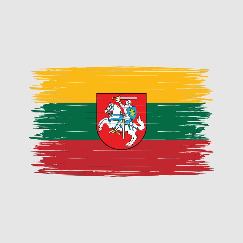 Lithuania Flag Brush vector