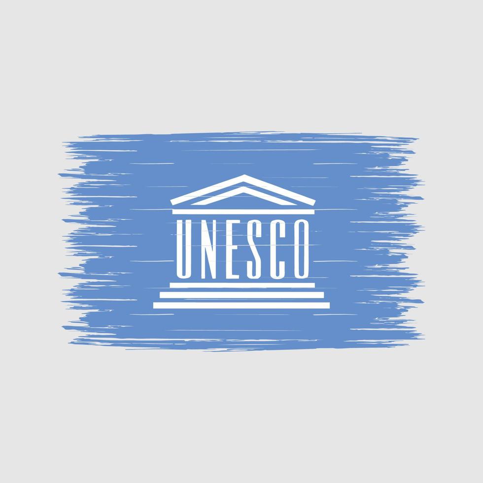 Unesco Flag Brush vector