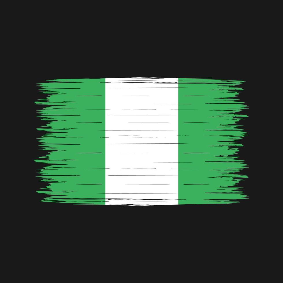 cepillo de bandera de nigeria vector