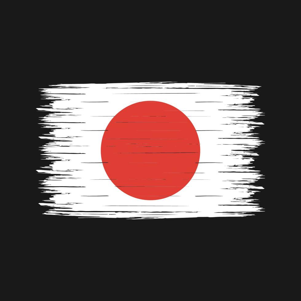 Japan Flag Brush vector