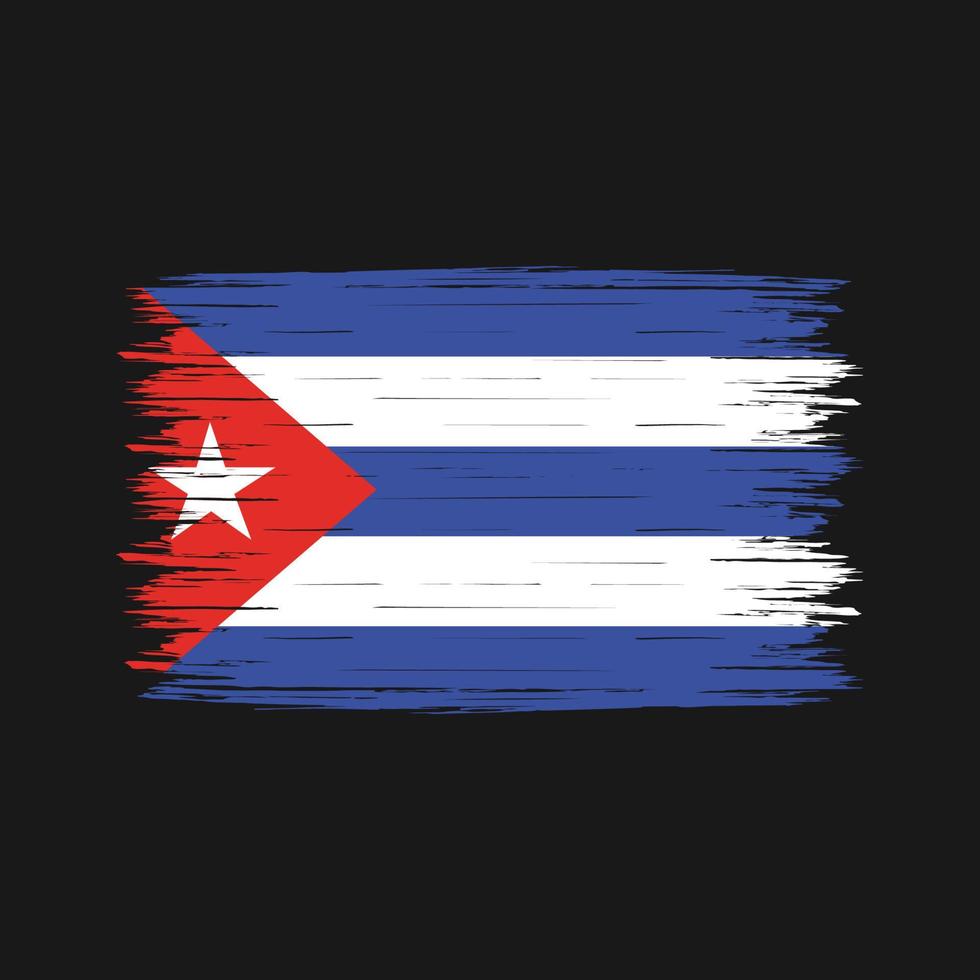 Cuba Flag Brush vector
