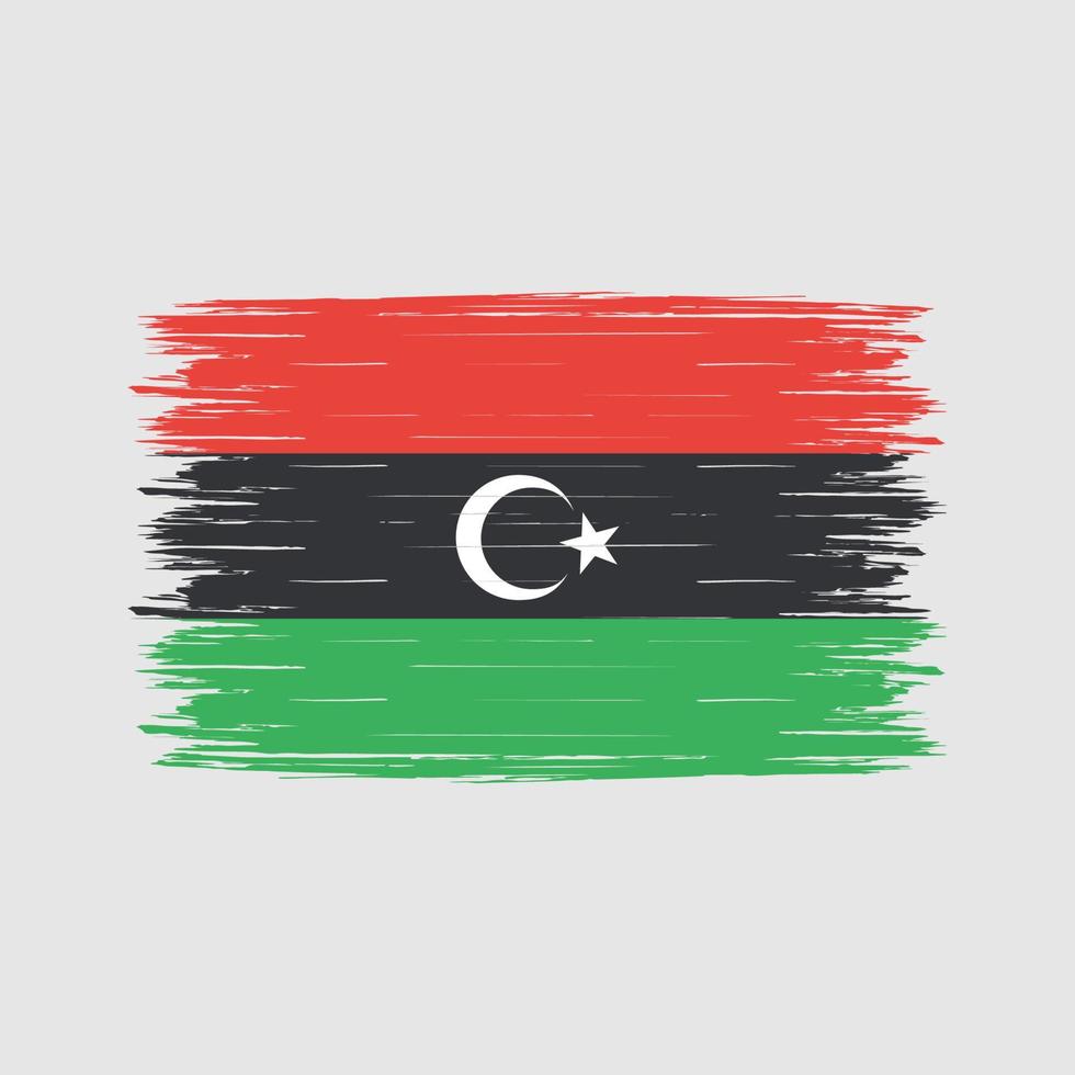 Libya Flag Brush vector