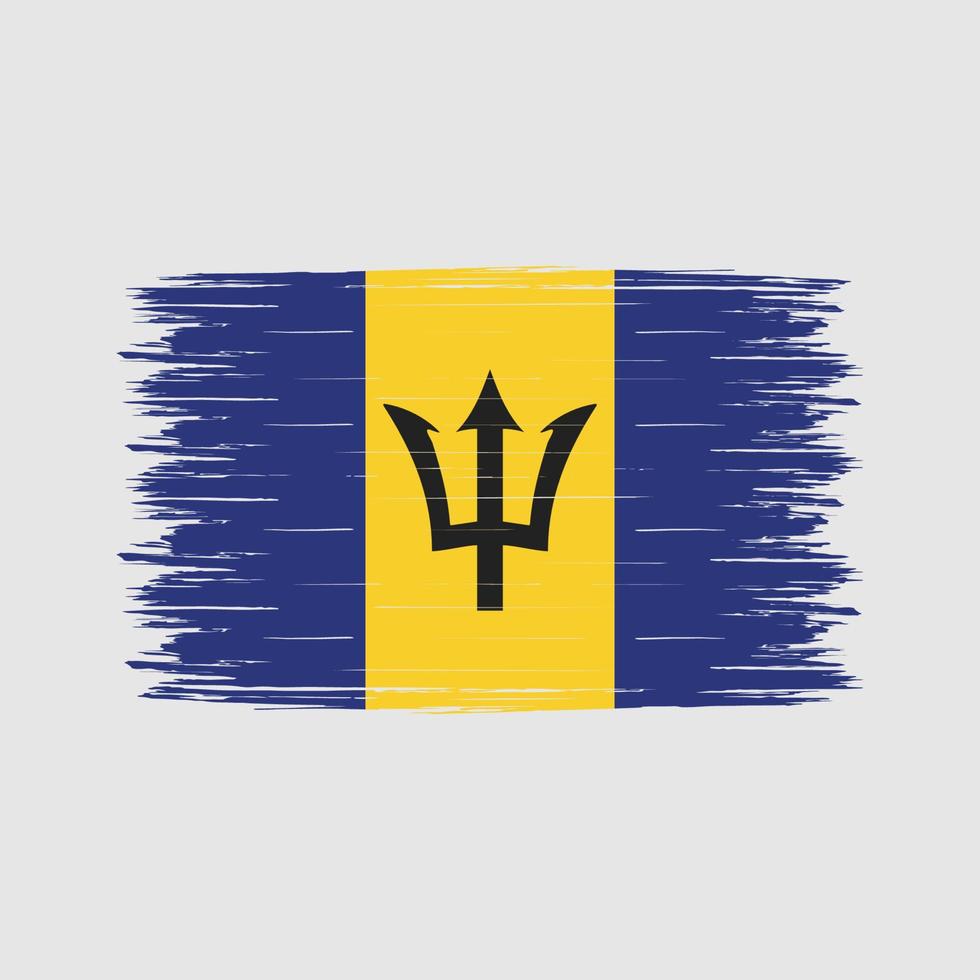Barbados Flag Brush vector