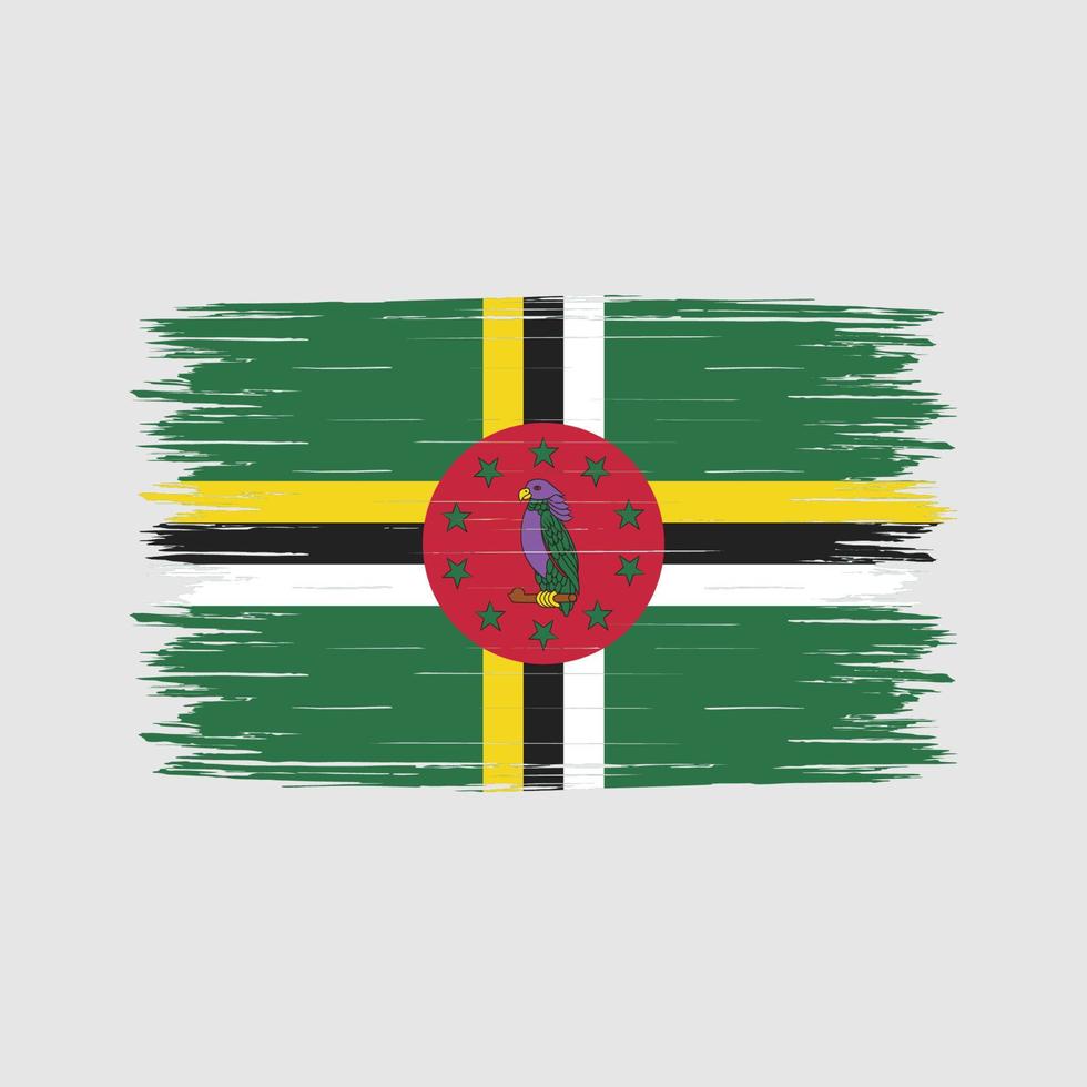 Dominica Flag Brush vector