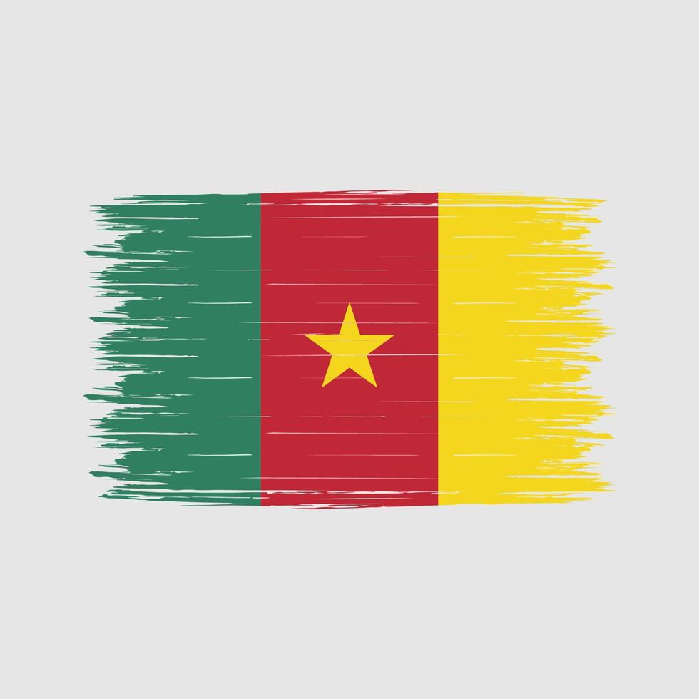 Cameroon Flag Brush vector