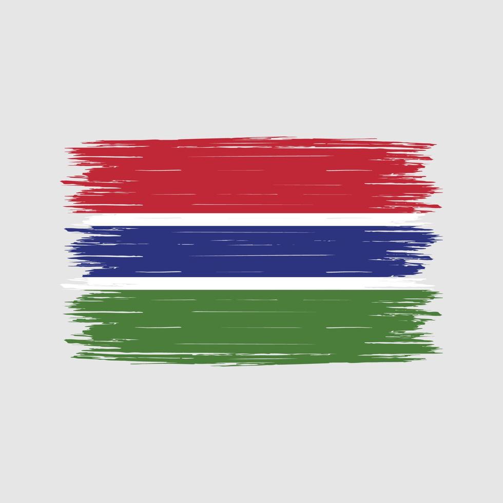 Gambia Flag Brush vector