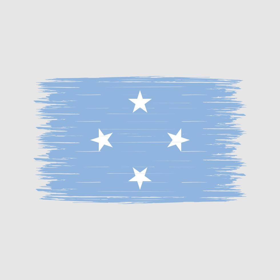 Micronesia Flag Brush vector