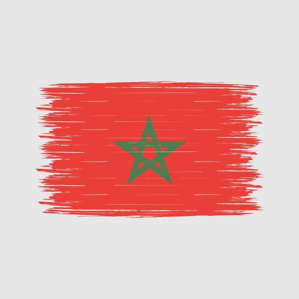 cepillo de la bandera de marruecos vector