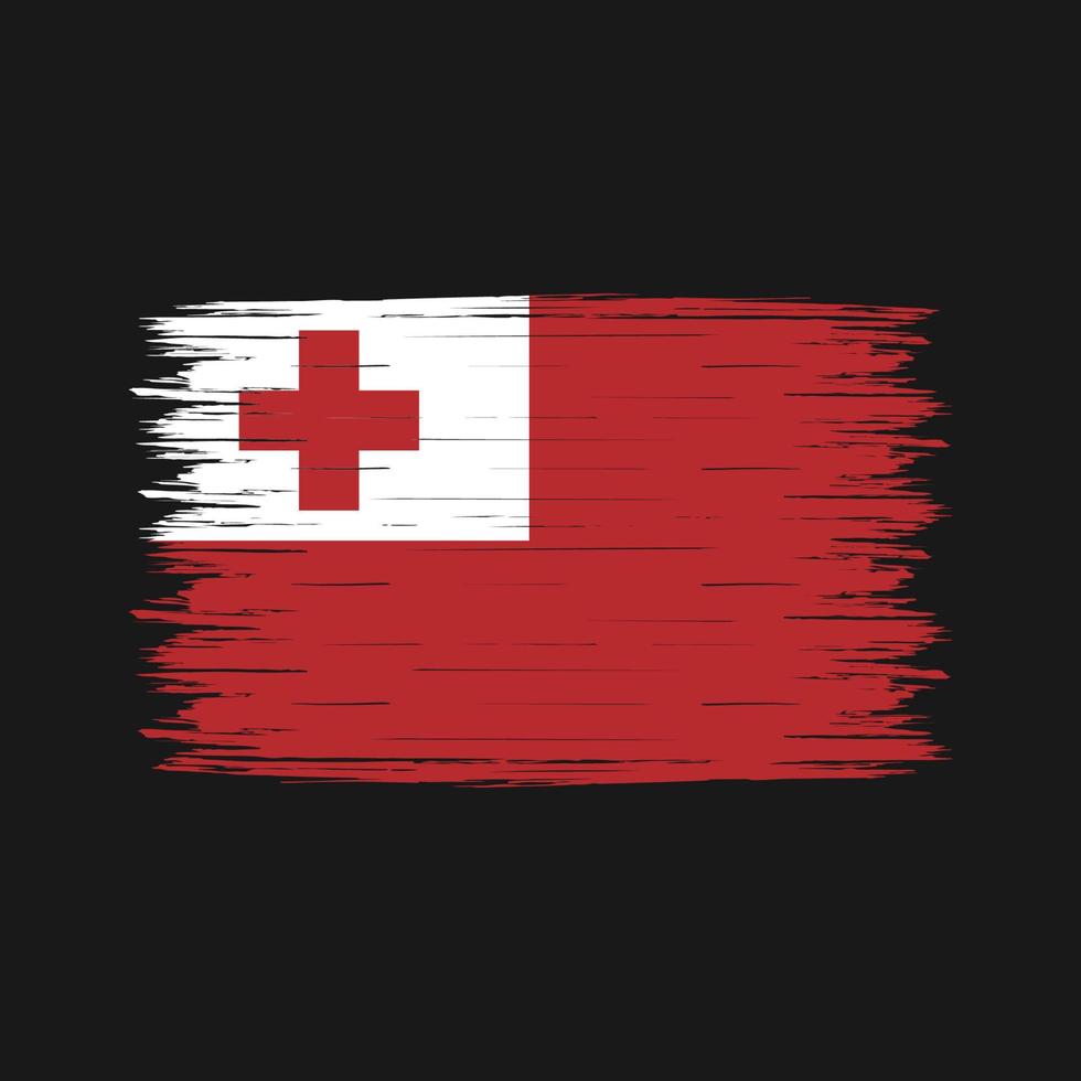 Tonga Flag Brush vector