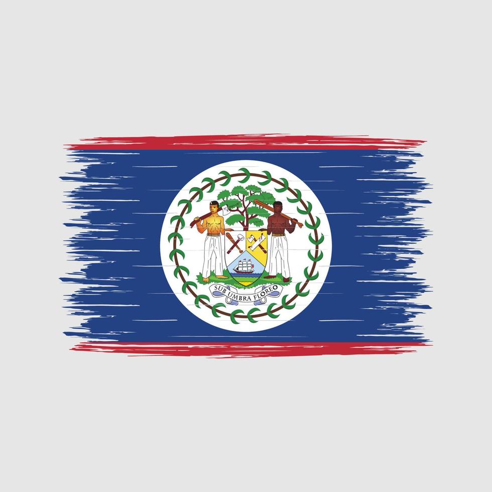 cepillo de bandera de belice vector