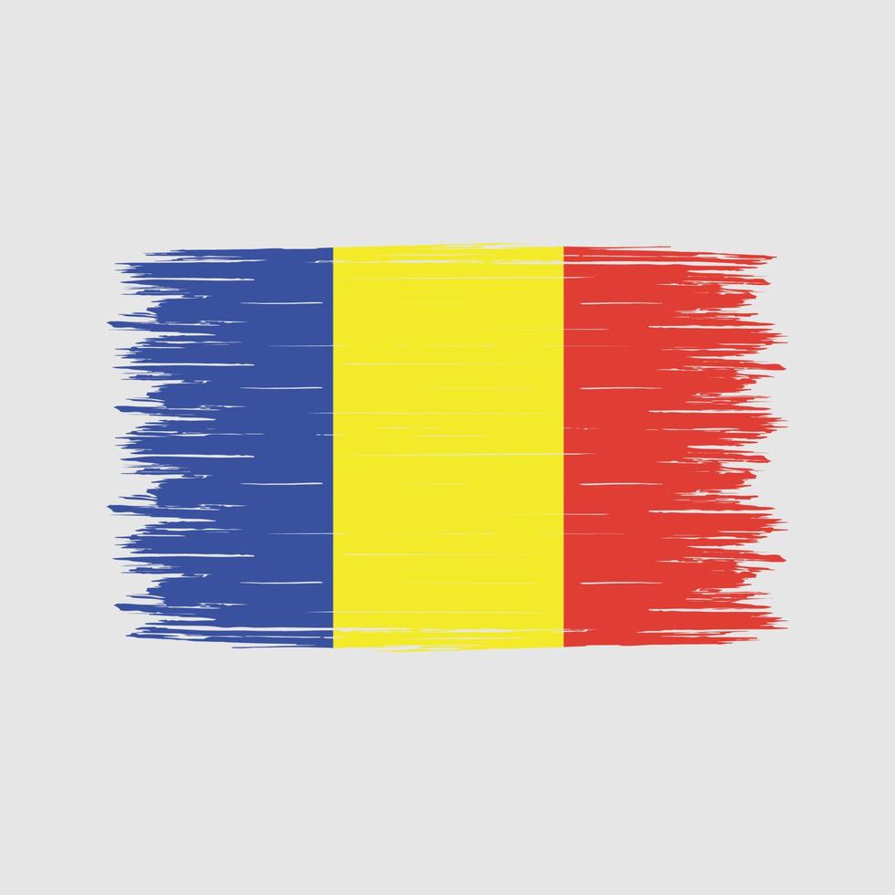 Romania Flag Brush vector