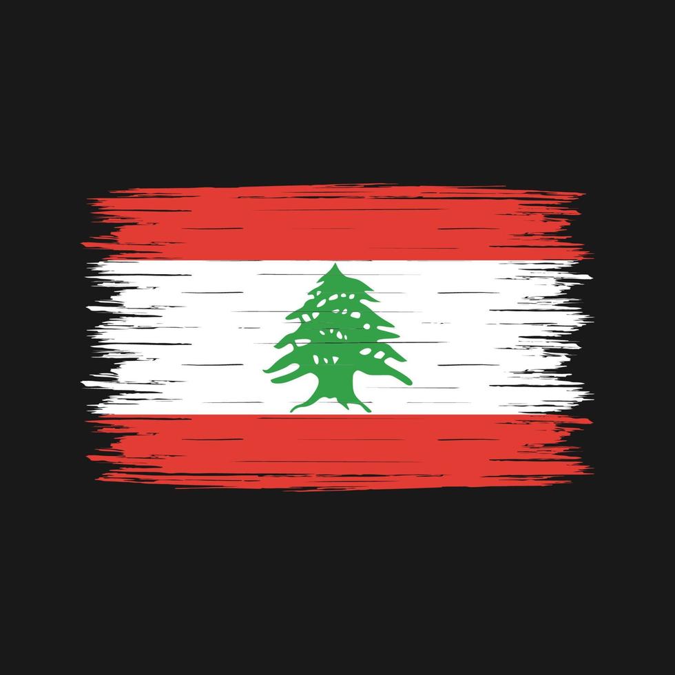 Lebanon Flag Brush vector