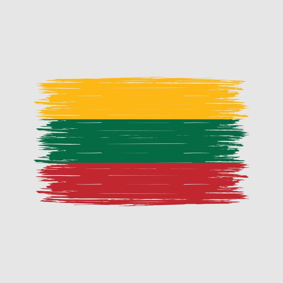 Lithuania Flag Brush vector